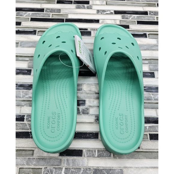 Crocs Classic Platform Jade Stone Women's Slides Size 9 - Picture 4 of 11